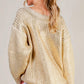 Vine & Love - Chunky Knit V-neck Sweater