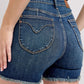 Judy Blue - Tummy Control Fray Hem Shield Pocket Shorts