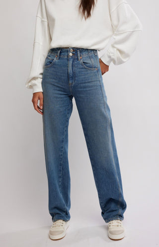 Free People - Calça jeans reta Aster