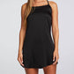 Chaser - Women's Stretch Silky Basics Drape Back Hi Lo Shirttail Slip Dress