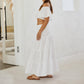 Blanco By Nature - Flowy Long Drawstring Skirt