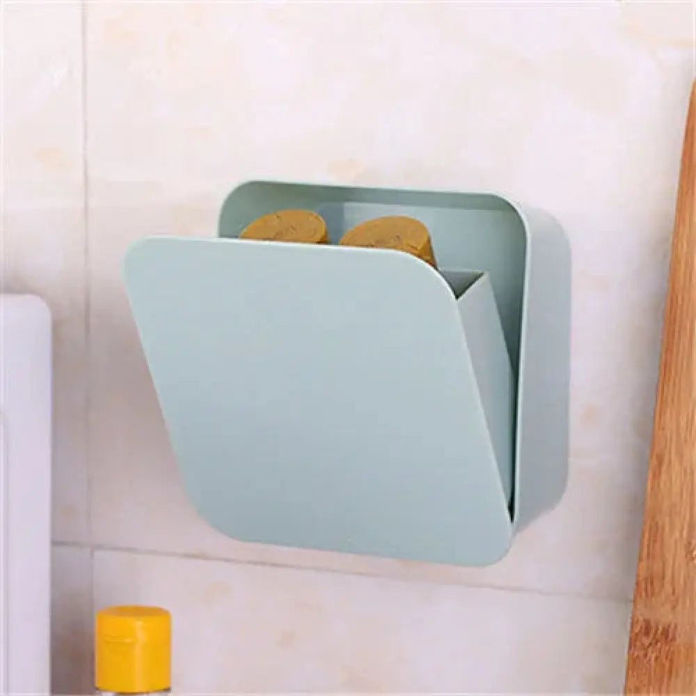 Pastel Wall Mounted Vanity Organizer and Makeup Shelf