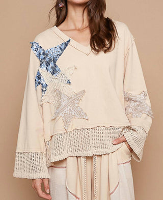 Pol - Blusa com detalhe de patch de estrela