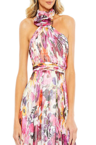 Mac Duggal - Vestido com babados florais