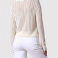 Minnie Rose - Linen Cotton Blend Pointelle Cardigan
