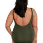 Ralph Lauren - Plus Size Laced Front Swimsuit