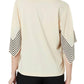 Elliott Lauren - Women Stripe Silk Sleeves Tee
