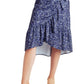 Kensie - Ruffle Hem Faux Wrap Midi Skirt