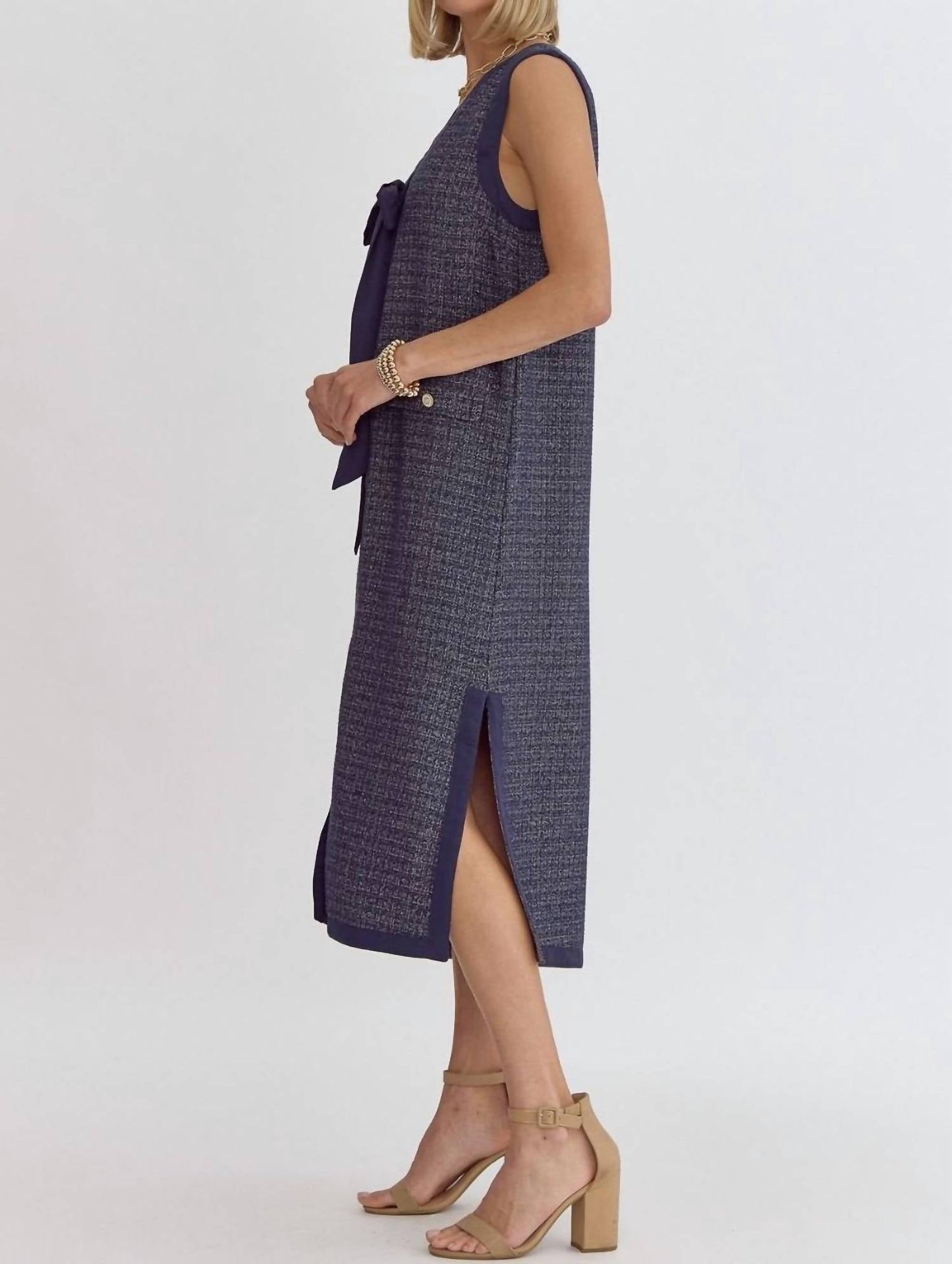 Entro - Tweed Majesty Midi Dress