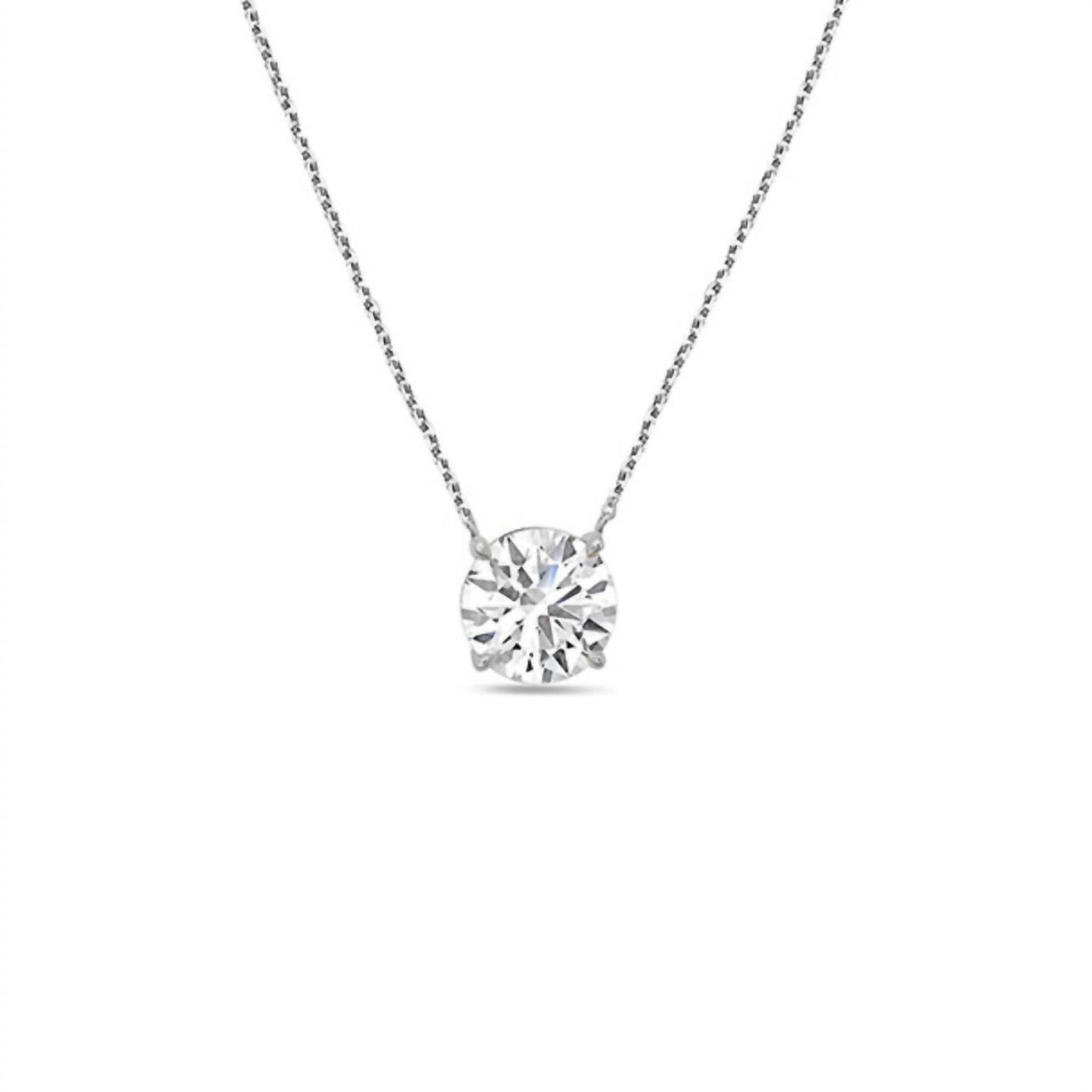 Diana M Jewels - 1.00 Ct Lab Grown Diamond Solitaire Pendant Necklace