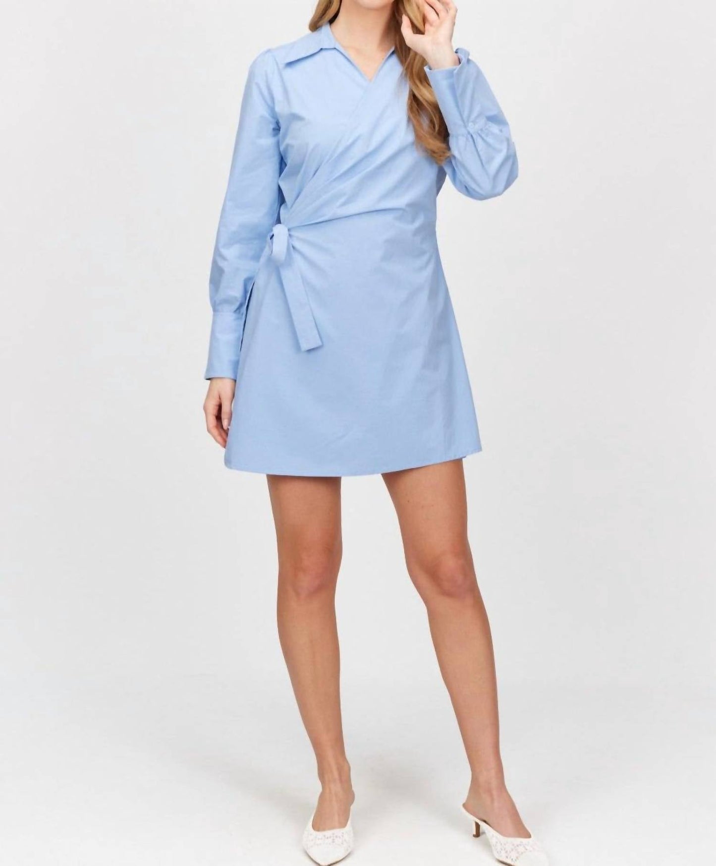 Before You Collection - Mid-weight Poplin Wrap Shirt Dress