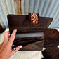 American Darling - Women's Tooled Leather Wallet With Turquoise Detail