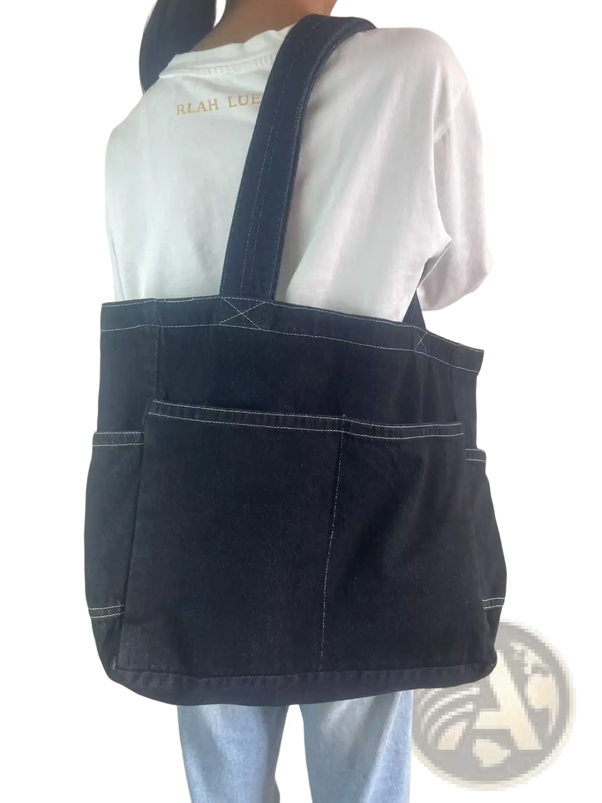 Denim Tote Bag Large Capacity Alma Latina Shoulder Bag