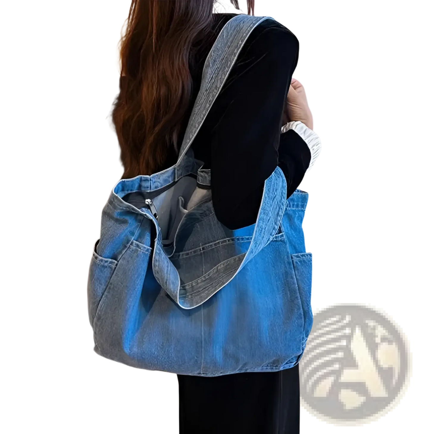 Denim Tote Bag Large Capacity Alma Latina Shoulder Bag