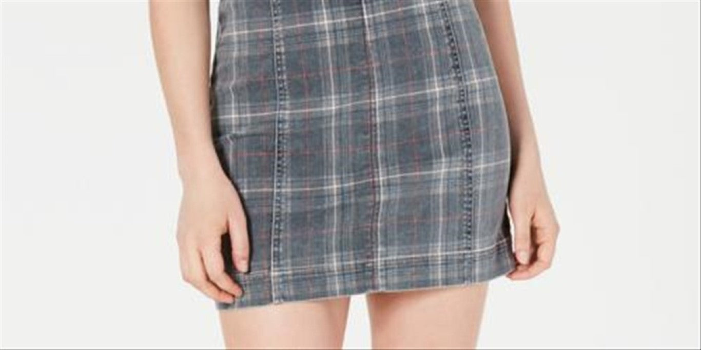 Minissaia jeans estampada Tinseltown Juniors, preta, tamanho 11