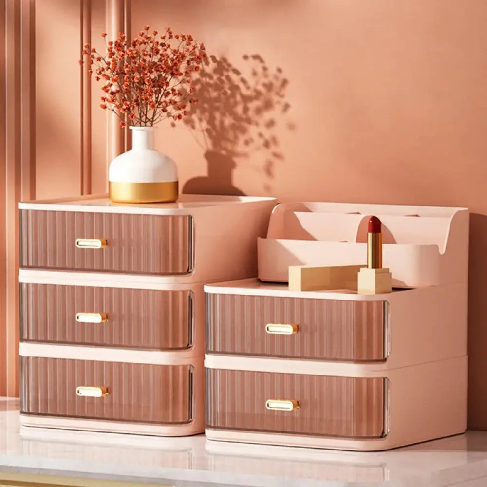 Modern Two Tiered Desktop Makeup and Jewelry Organizer