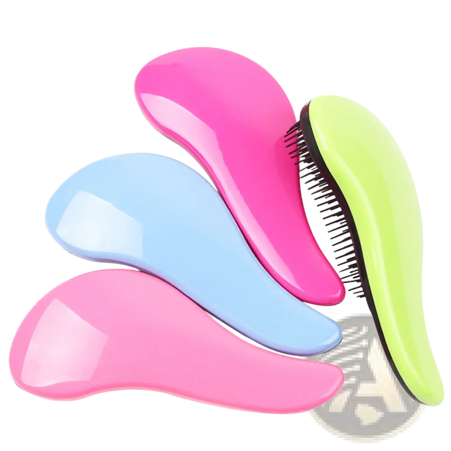 Detangling Hair Brush Set 3 Piece Glossy Styling Comb