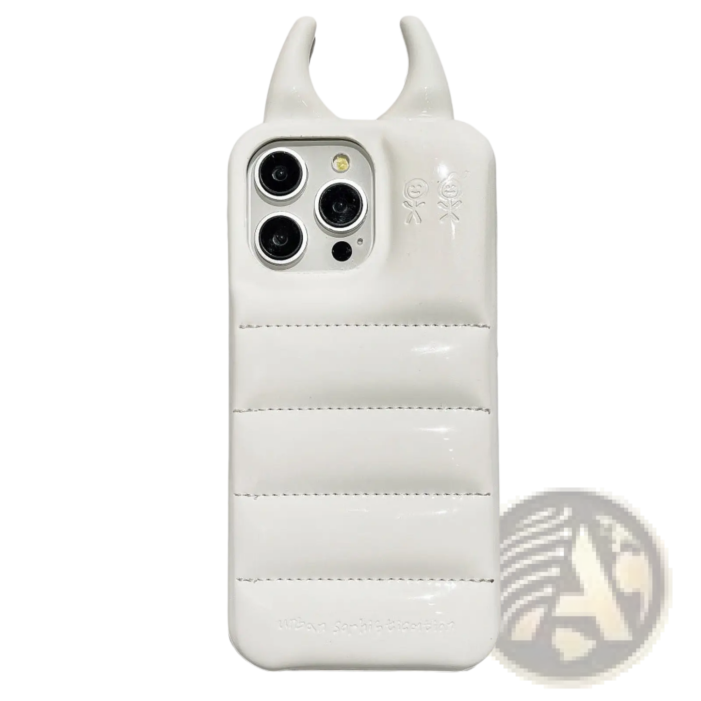 Devil Horn Quilted Leather Iphone Case