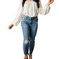 Judy Blue - Midrise Destructed Hem Slim Fit Jeans