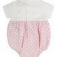 Armani - Baby Striped Allover Eagle Short Sleeve Bi-material Bubble