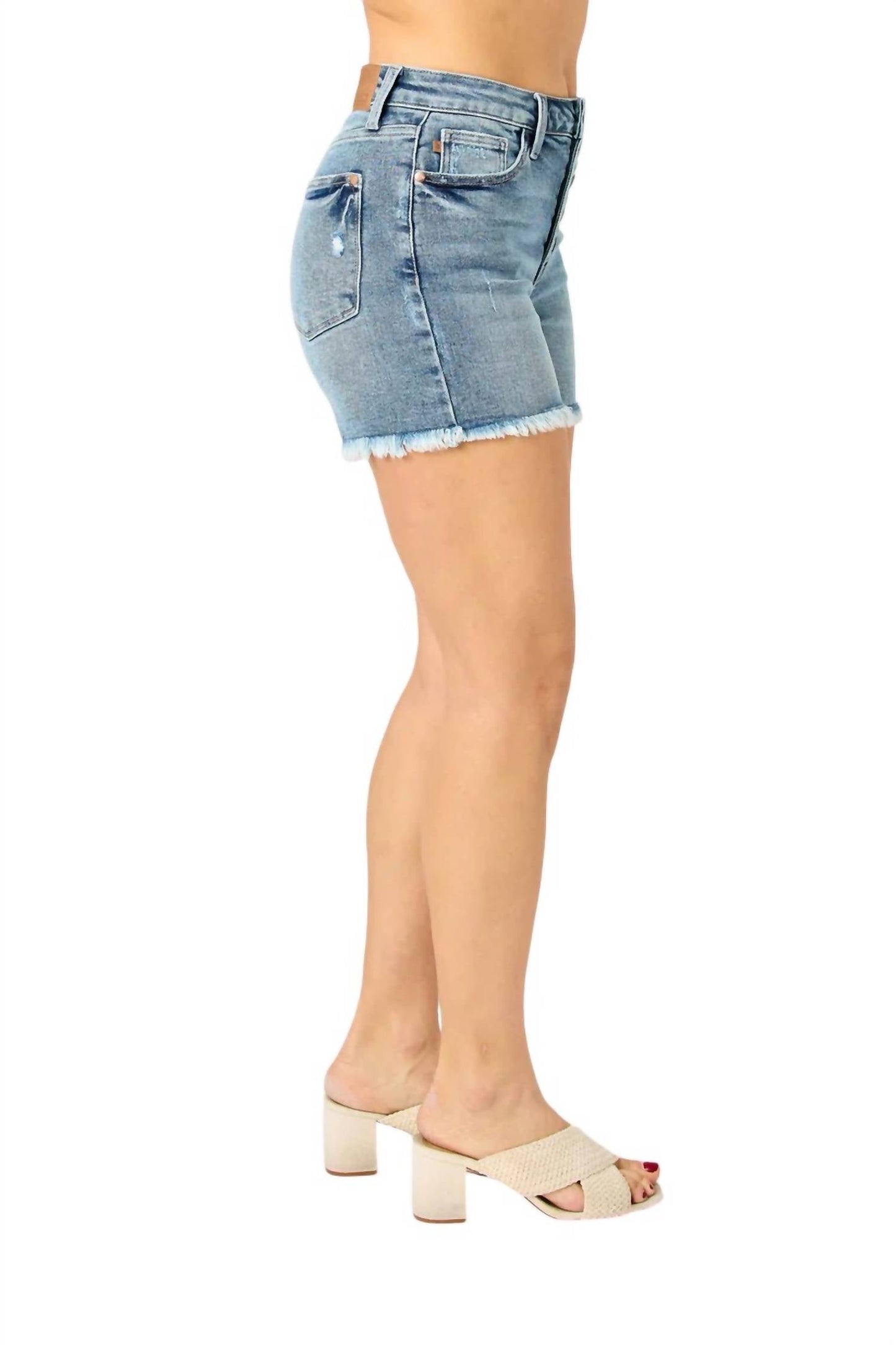 Judy Blue - HI-WAIST BUTTON FLY SHORTS
