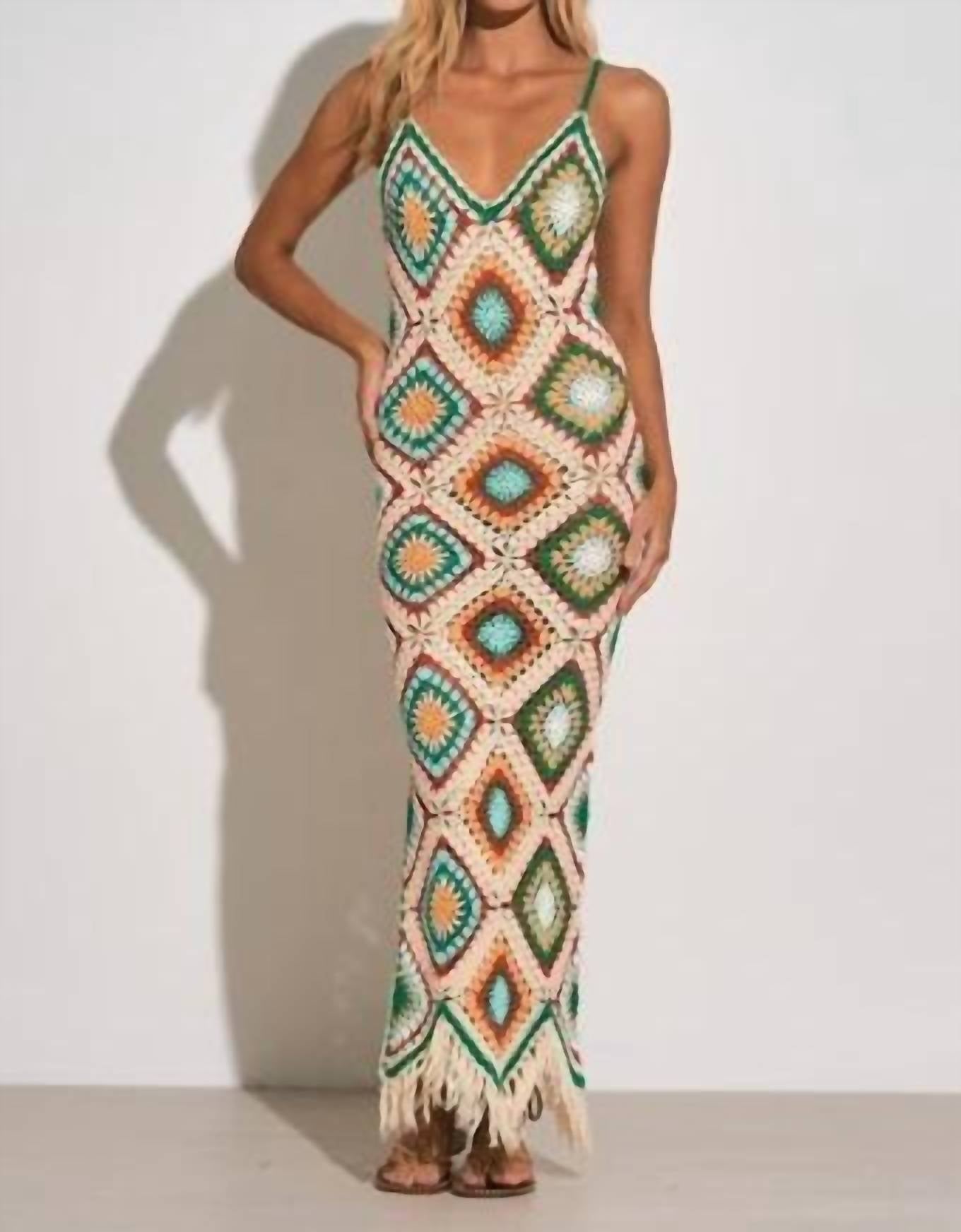 Elan - Lela Knitted Fringe Dress