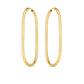 14k Yellow Gold Endless Large Paperclip Hoop Earrings