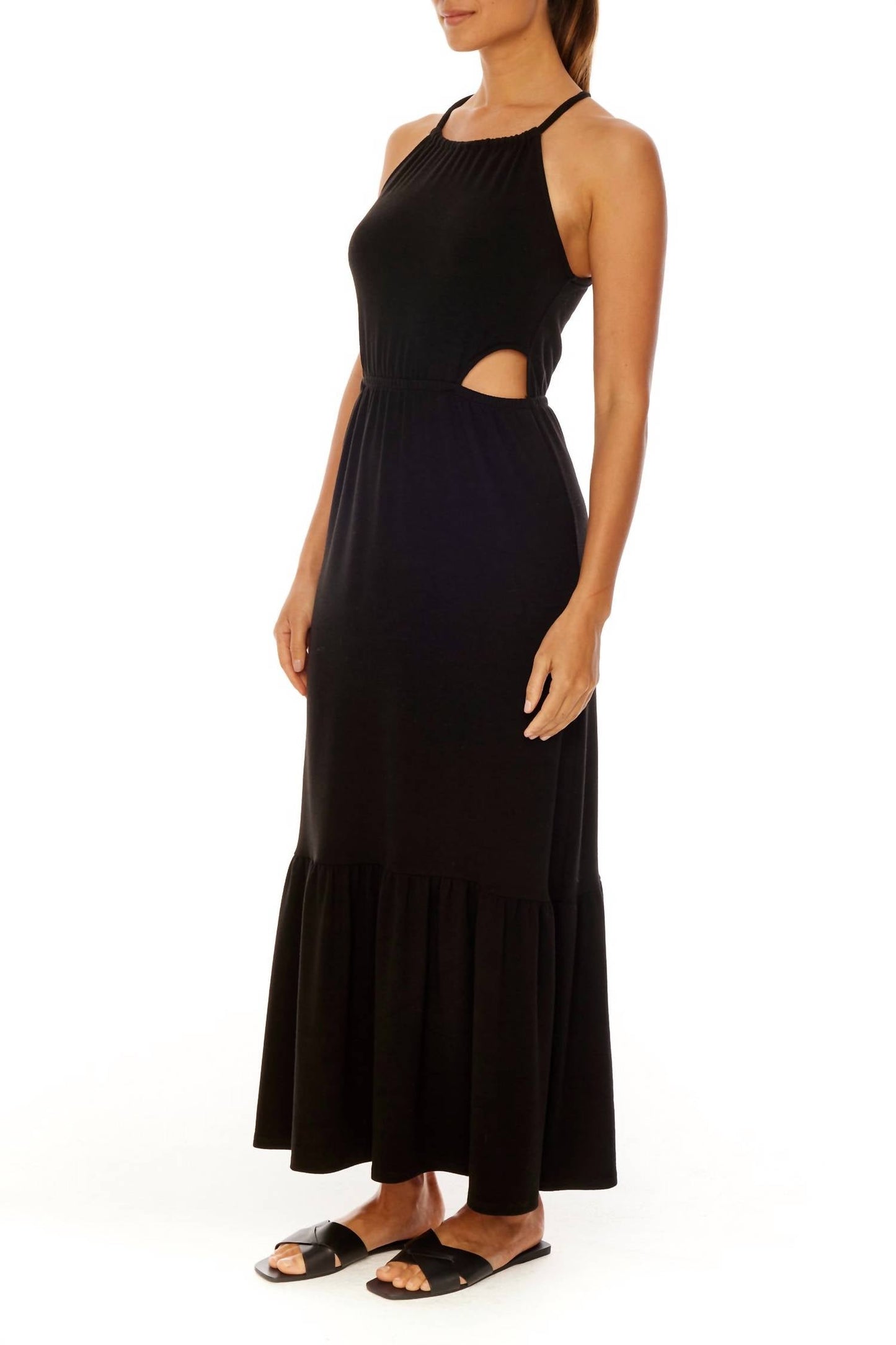 Lblc The Label - Heather High Neck Cut Out Maxi Dress