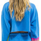 Aviator Nation - Rugby Stitch Cropped Crew Relaxed Sweatshirt