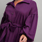 The Curve La - Plus Size Button Front Fit And Flare Dress With Pockets