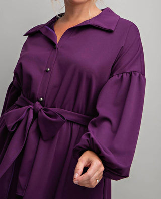 The Curve La - Plus Size Button Front Fit And Flare Dress With Pockets