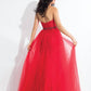 Rachel Allan - Strapless Lace Tulle Prom Dress