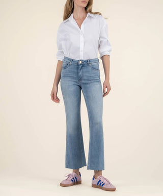 Kut From The Kloth - Calça Jeans Flare Kelsey de Cintura Alta e Tornozelo