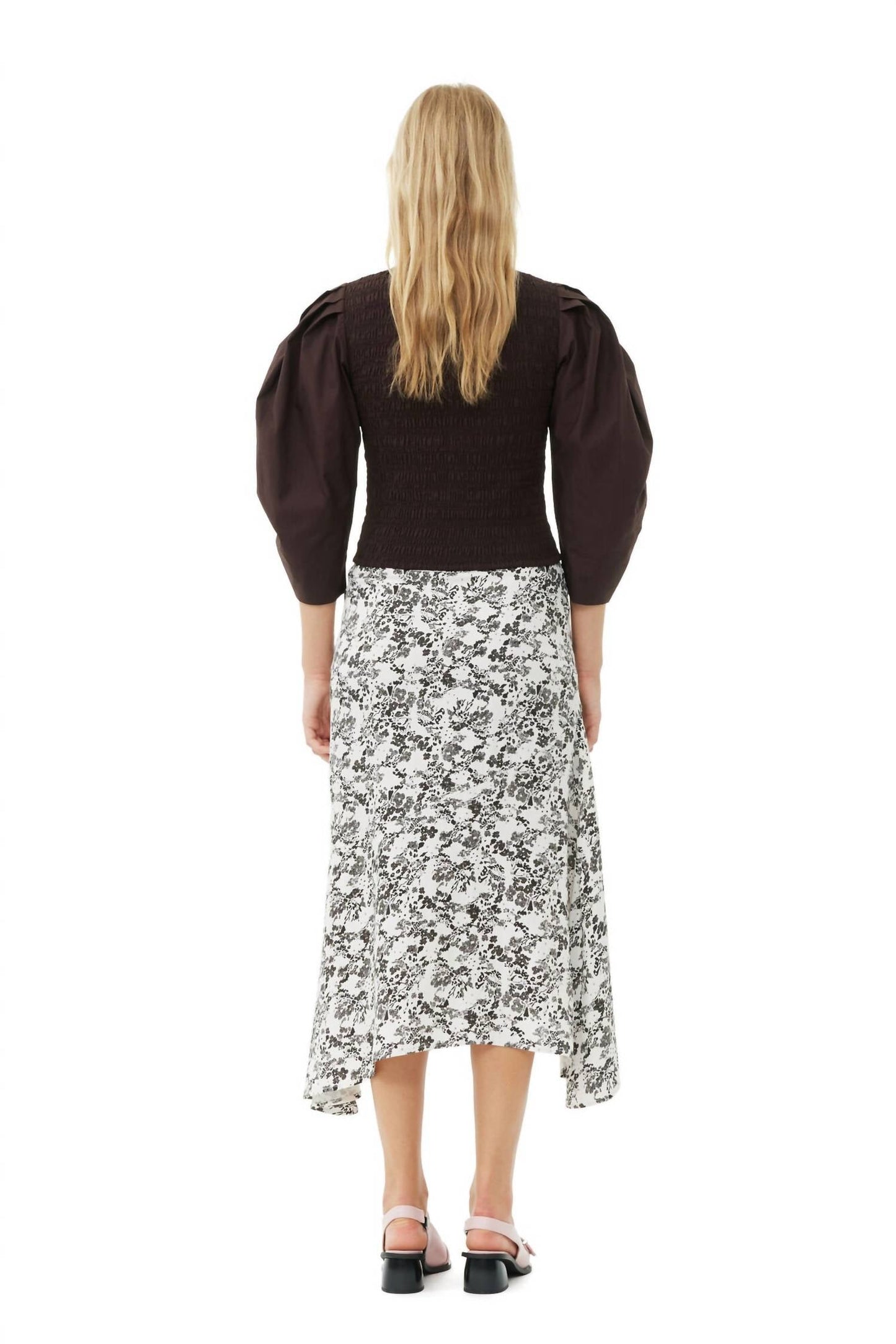 Ganni - Viscose Twill Long Skirt