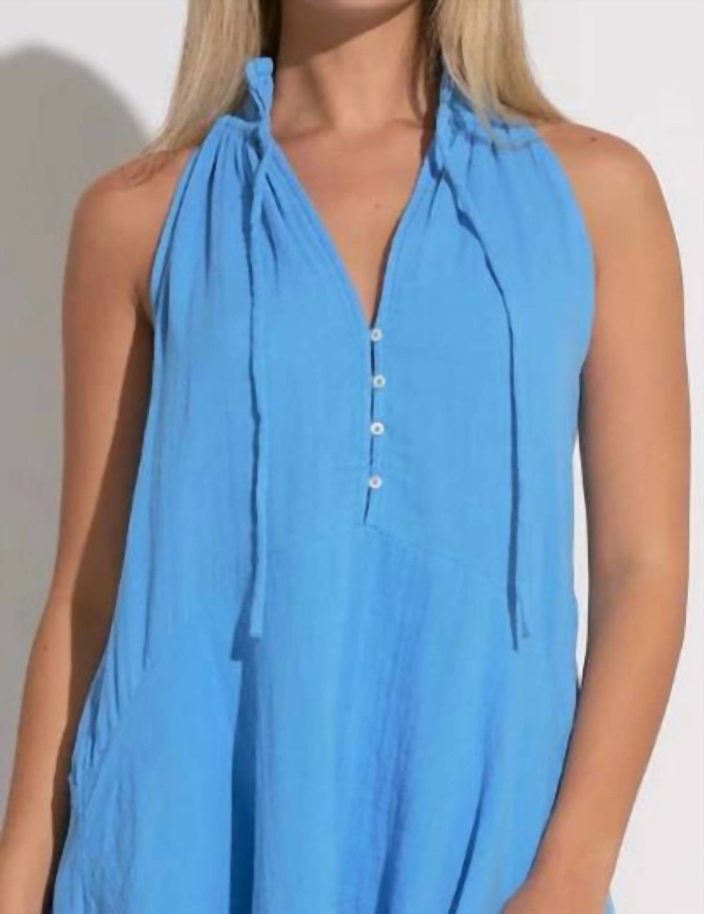 Elan - Halter High Neck Cotton Dress
