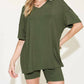 Basic Bae - V-neck T-shirt & Shorts Set