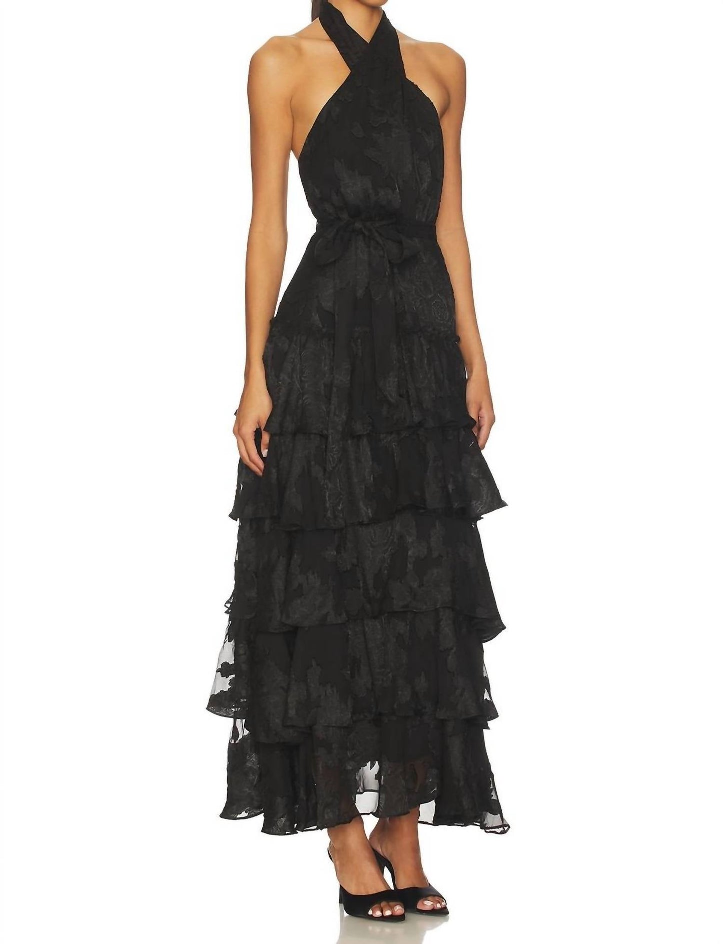 Astr - Adamaris Tiered Halter Maxi Dress