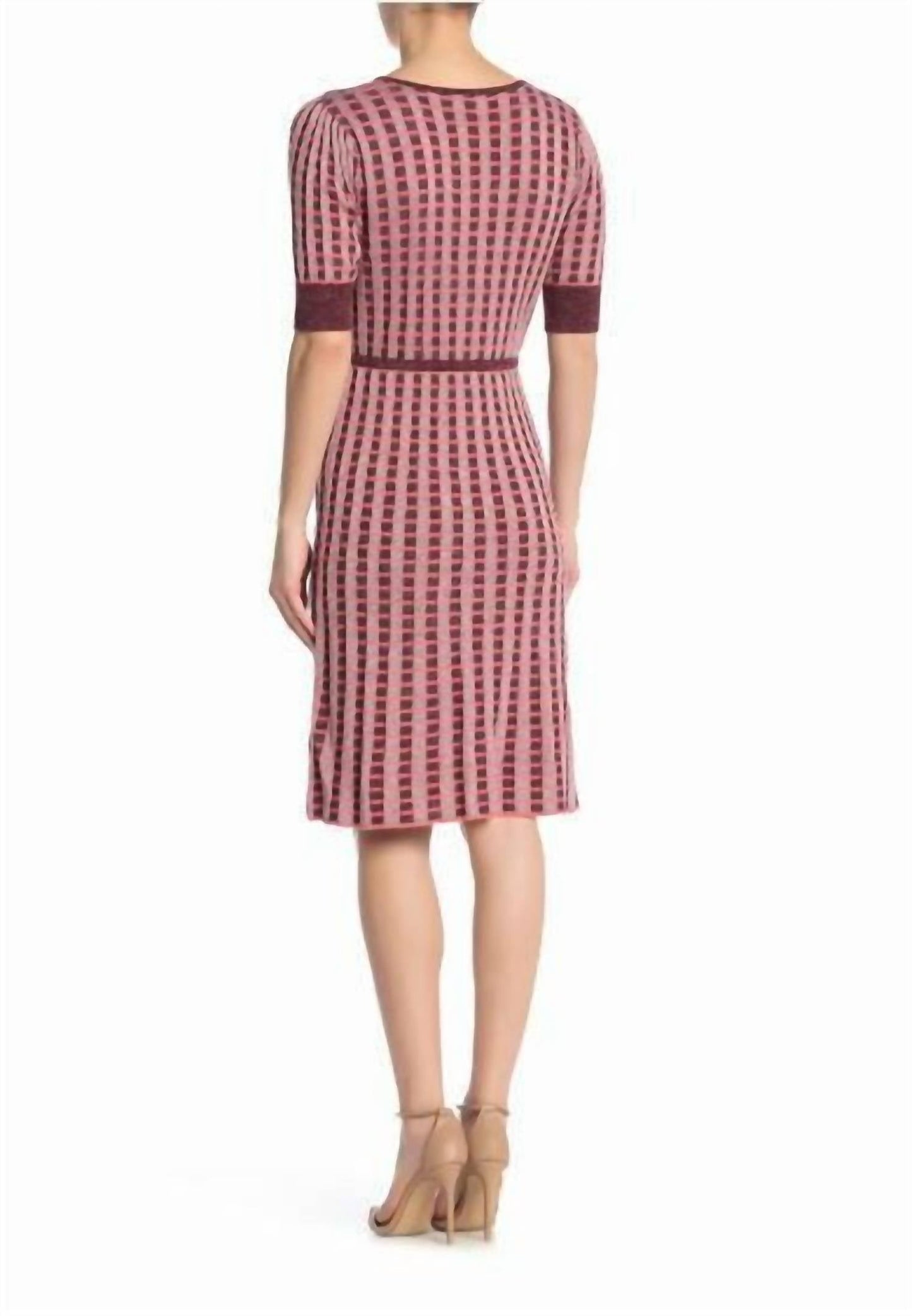 Kate Spade - Plaid Faux Wrap Knit Dress