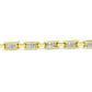 10K Yellow Gold 2.0 Cttw Invisible-Set Princess Cut Diamond Rectangular Link Bracelet (I-J Color, SI2-I1 Clarity) - 7"
