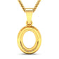 0.22 Carat Genuine White Diamond 14K Yellow Gold Semi Mount Pendant - holds 9x7mm Oval Gemstone