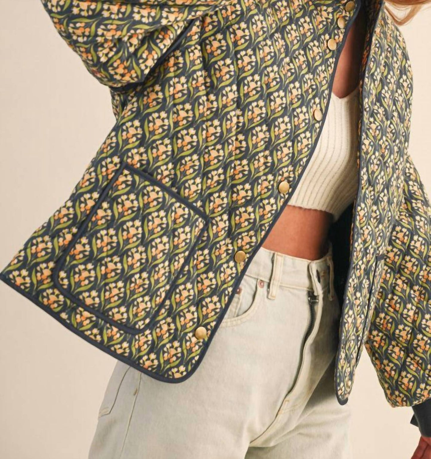&Merci - Level Up Floral Quilted Jacket