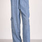 Elan - Denim Cargo Drawstring Pant