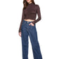 Susana Monaco - Mock Neck Gathered Long Sleeve Top