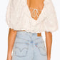 For Love & Lemons - CASSIE EYELET CROP TOP