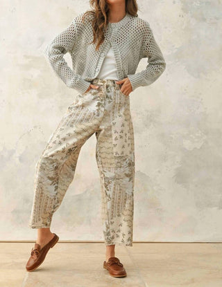 Miou Muse - Garden Print Barrel Pants