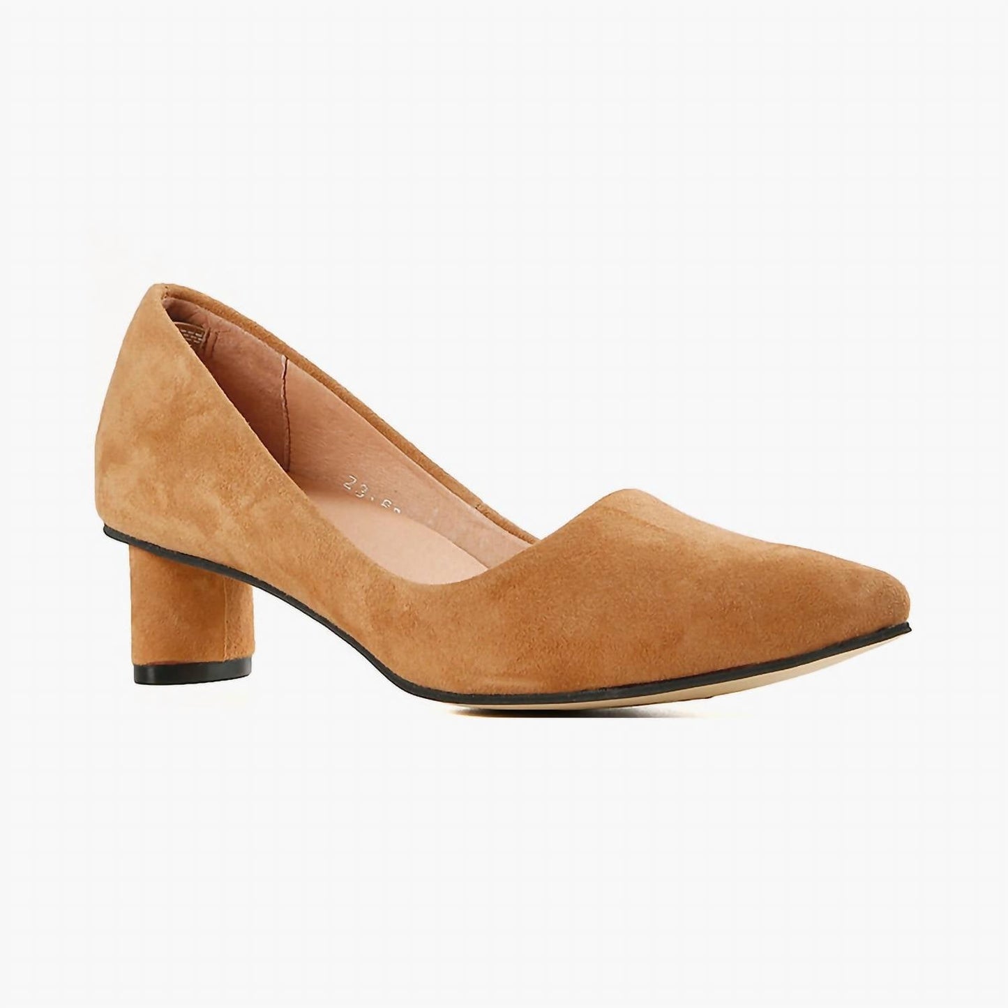 All Black - Women's Oval Kitten Pump