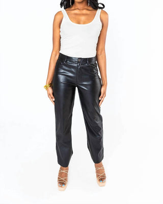 Buddylove - Calça Gomez Vegan Leather Cintura Alta
