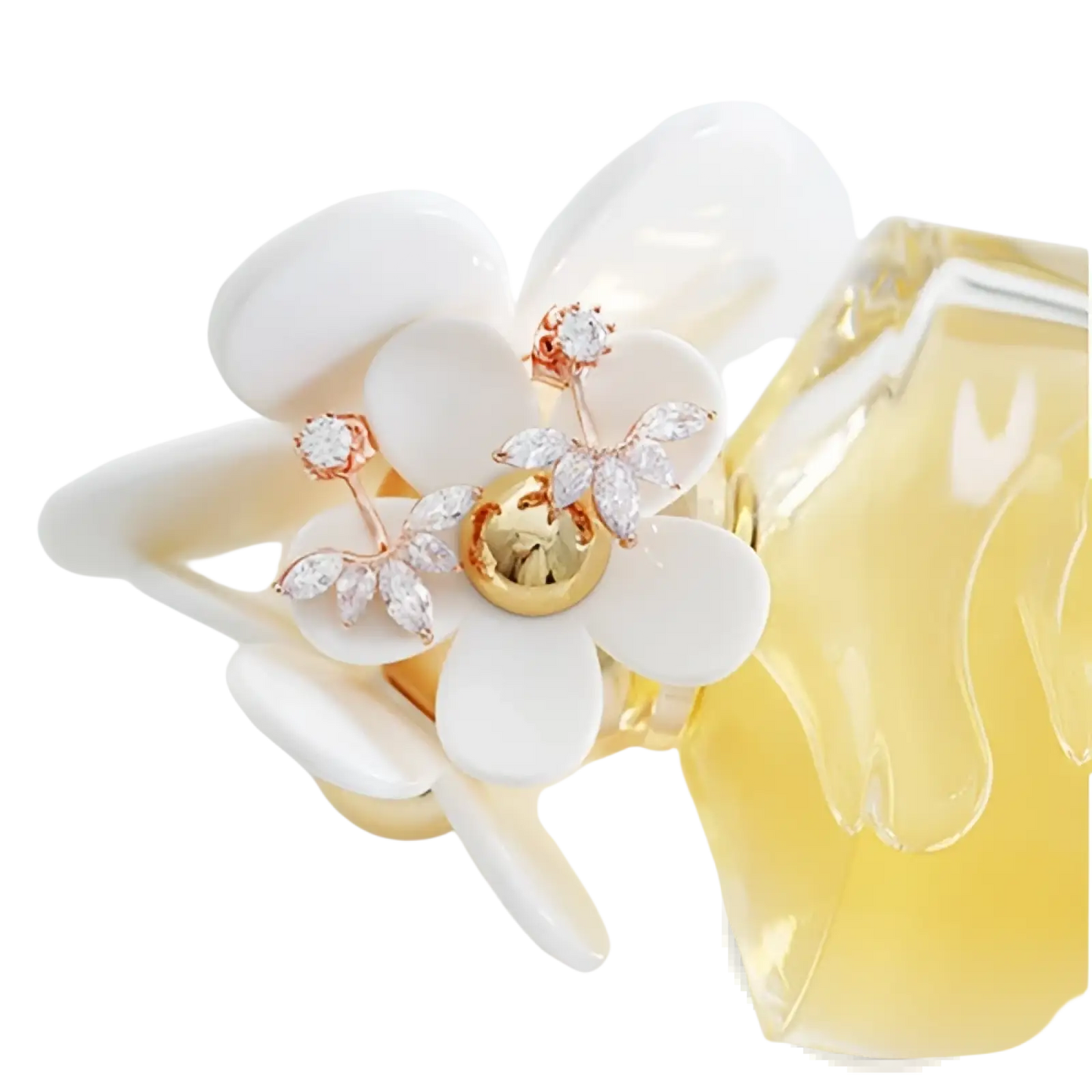 Diamond and Crystal Floral Jewelry and Accessory Set