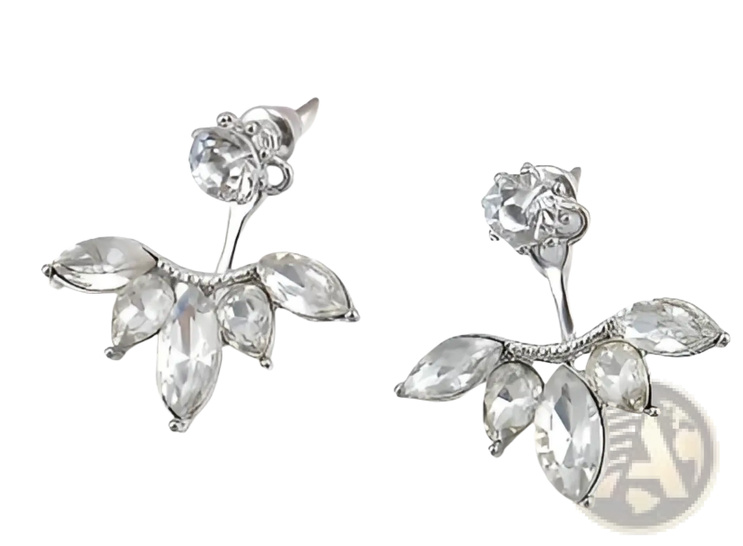 Diamond and Crystal Floral Jewelry and Accessory Set