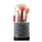 Diamond Makeup Brush Set with Rhinestone Storage Case